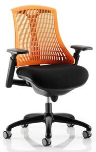 Flex Task Office Chair In Black Frame With Orange Back