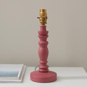 Endon 111521 Bibury Table Lamp Base In Satin Pink Clay And Aged Brass
