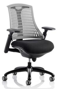 Flex Task Office Chair In Black Frame With Grey Back