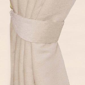 Homescapes Cream Chenille Curtains Tie Backs Pair