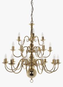 Impex Flemish 21 Arm Ceiling Light Polished Brass Finish