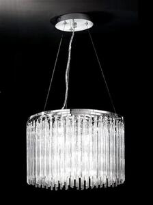 Franklite FL2094/9 Carillon 9 Light Glass Rod Ceiling Pendant Light
