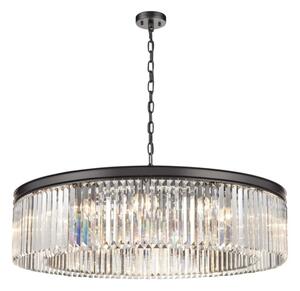 Franklite Perdita 12 Light Ceiling Pendant Light In Matt Black Finish FL2413-12
