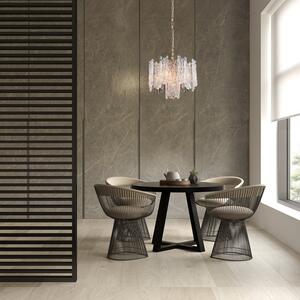 Franklite Icicle 5 Light Ceiling Pendant Light In Aged Brass With Ice Shaped Glass FL2454-5