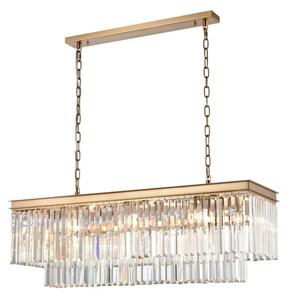 Franklite Perdita 11 Light Rectangular Ceiling Pendant Light In Aged Brass Finish FL2465-11