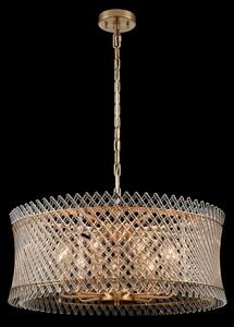 Franklite Ethereal 9 Light Ceiling Light With Angled Glass Rods In Aged Brass Finish FL2511-9