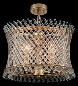 Franklite Ethereal 3 Light Ceiling Light With Angled Glass Rods In Aged Brass Finish FL2511-3