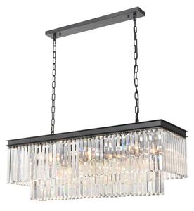 Franklite Perdita 11 Light Rectangular Ceiling Pendant Light In Matt Black Finish FL2413-11