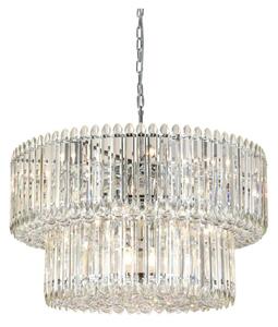 Franklite Diva 20 Light Crystal Ceiling Pendant Light In Polished Chrome Finish FL2461-20