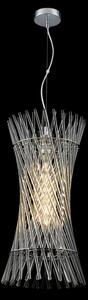 Franklite Ethereal Single Ceiling Pendant With Angled Glass Rods In Chrome Finish PCH477