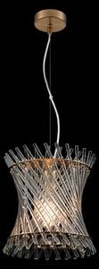 Franklite Ethereal Single Ceiling Pendant With Angled Glass Rods In Aged Brass Finish PCH482