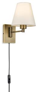 Firstlight 6891BZ Plug-in Switched Wall Light In Bronze Finish With Cream Shade