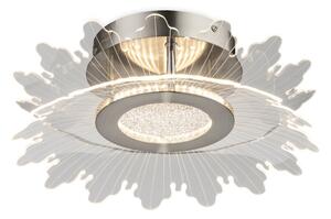 Firstlight 6881BS Trinity LED Flush Ceiling Light In Brushed Steel With Decorative Acrylic Panel