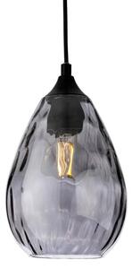 Firstlight 6848SM Soho Ceiling Pendant Light In Matt Black with Smoked Decorative Glass