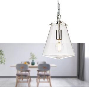 Firstlight 6854CH Milos Ceiling Pendant Light In Chrome with Clear Glass
