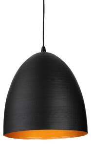 Firstlight 6846BK Moon Ceiling Pendant Light In Black with Satin Gold Inside