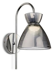 Firstlight 6843CHSM Royale LED Wall Light In Chrome With Smoked Decorative Glass