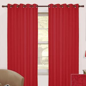 Homescapes Wine Thermal Blackout Eyelet Curtain Pair, 66 x 54"