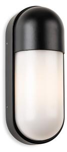Firstlight 6827BK Murray Wall Light In Black with Opal White Diffuser IP65