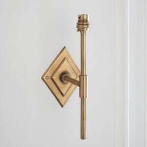Endon 113595 Diamond Tall Wall Light Only In Antique Brass Finish