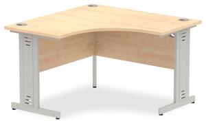 Impulse Corner Computer Desk In Maple And Silver Managed Leg
