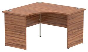 Impulse Corner Computer Desk In Walnut With Panel End Leg