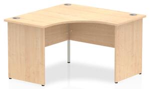 Impulse Corner Computer Desk In Maple With Panel End Leg