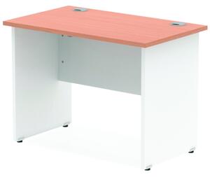 Impulse 600mm Computer Desk In Beech And White Panel End Leg