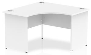 Impulse Corner Computer Desk In White With Panel End Leg