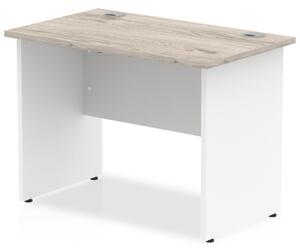 Impulse 600mm Computer Desk In Grey And White Panel End Leg