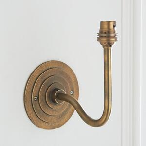 Endon 113602 Halo Swan Wall Light Only In Antique Brass Finish