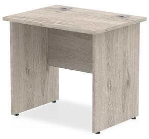 Impels 800mm Computer Desk In Grey Oak With Panel End Leg