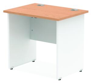 Impels 800mm Computer Desk In Oak And White Panel End Leg