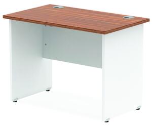 Impulse 600mm Computer Desk In Walnut And White Panel End Leg