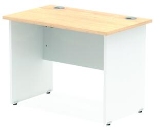 Impulse 600mm Computer Desk In Maple And White Panel End Leg