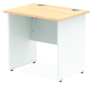 Impels 800mm Computer Desk In Maple And White Panel End Leg