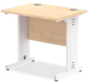 Impels 800mm Computer Desk In Maple And White Managed Leg