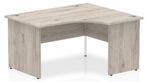 Isle 140cm Grey Oak Right Computer Desk With Panel End Leg