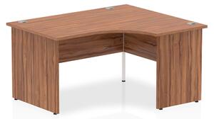 Isle 140cm Walnut Right Computer Desk With Panel End Leg