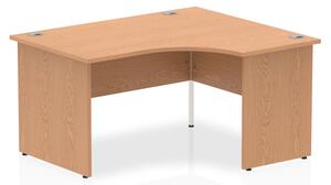 Isle 140cm Oak Right Computer Desk With Panel End Leg