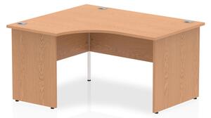Isle 140cm Oak Left Computer Desk With Panel End Leg