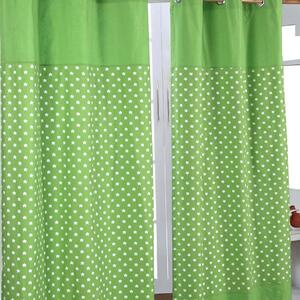 Cotton Stars Green Ready Made Eyelet Curtain Pair, 137 x 228 cm Drop