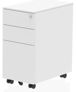 Impulse Steel Slim Office Mobile Pedestal In White