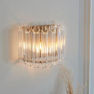 Endon 117516 Valentina Wall Light In Brushed Aged Brass With Hexagonal Glass Rods
