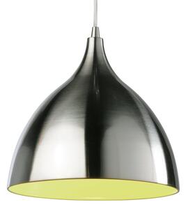 Firstlight Cafe 5743BSGN Brushed Steel and Green Ceiling Pendant