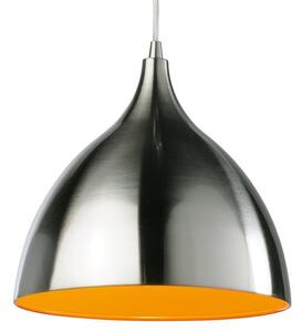 Firstlight Cafe 5745BSOR Brushed Steel and Orange Ceiling Pendant