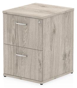Impulse Wooden 2 Drawers Filing Cabinet In Grey Oak