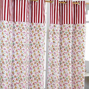 Owls Printed Ready Made Eyelet Curtain Pair, 117 x 137 cm Drop