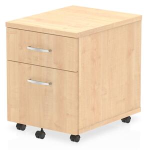 Impulse Wooden 2 Drawers Mobile Pedestal In Maple