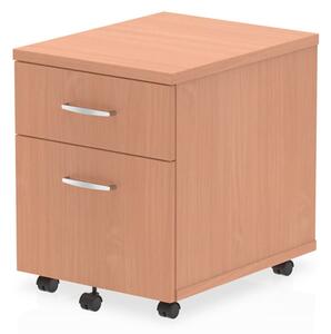 Impulse Wooden 2 Drawers Mobile Pedestal In Beech